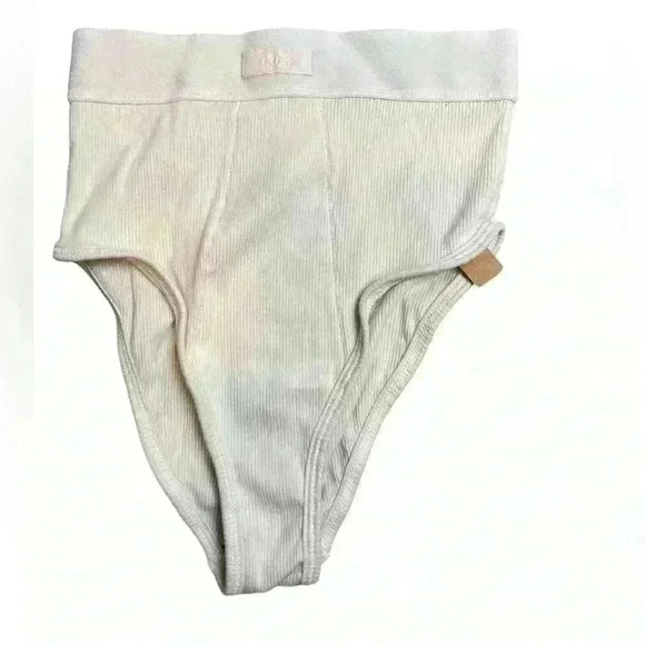 SKIMS COTTON RIB MID RISE BRIEF IN BONE SIZE XXS - Picture 2 of 11